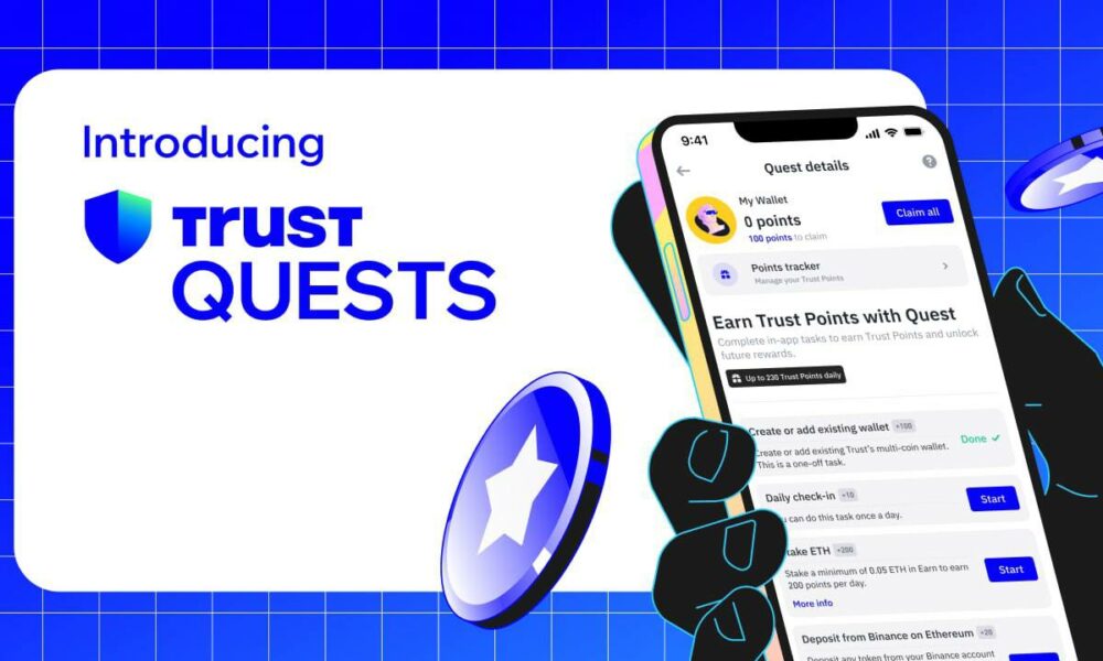 trust-wallet-launches-quest-platform-and-points-system-to-reward-and-educate-users